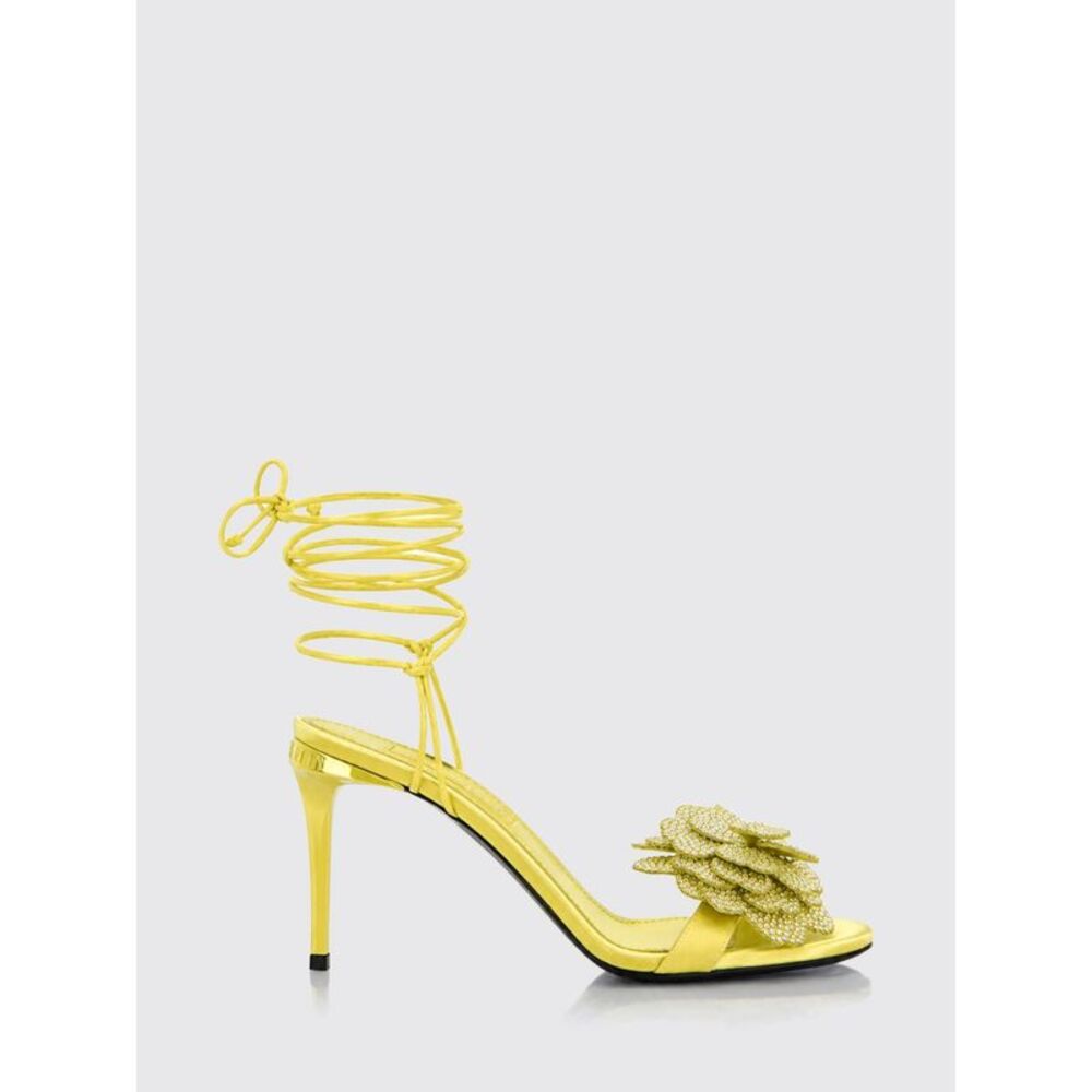 Philipp Plein Suede Stiletto Heel Sandals With Crystal Flower